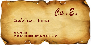 Császi Emma névjegykártya