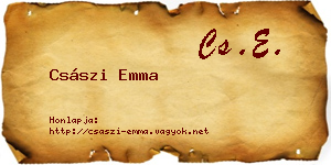 Császi Emma névjegykártya